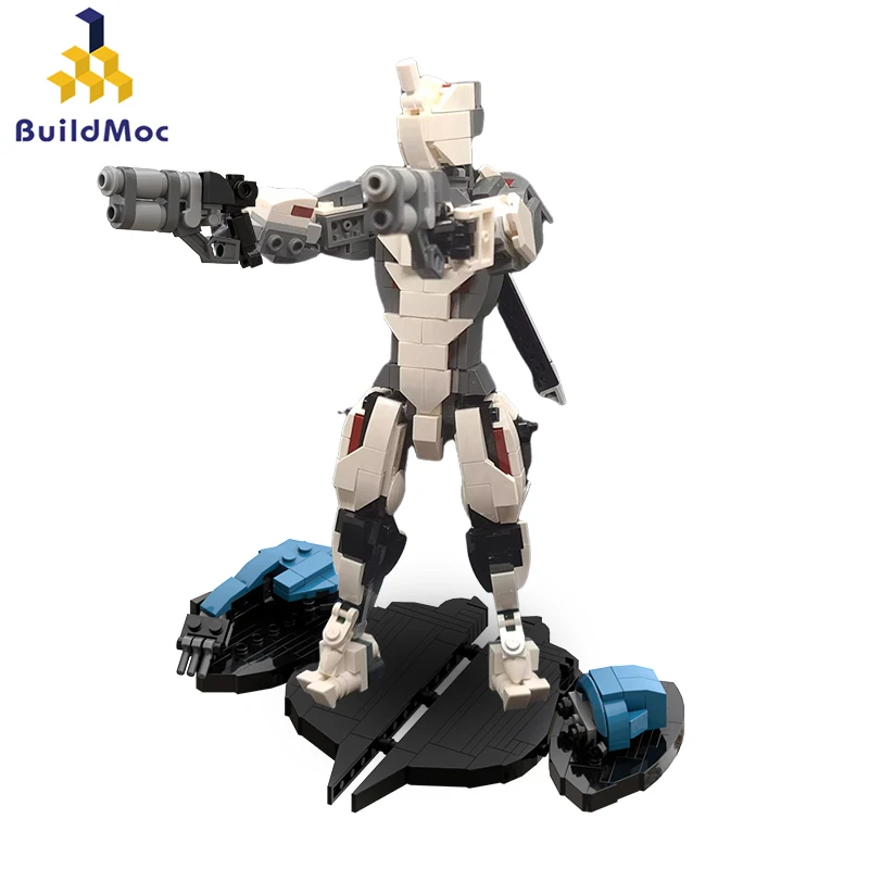 

BuildMoc игра воин и Warframe Excalibur Mecha Набор строительных блоков механический робот серия блоков игрушка для детей Рождественский подарок