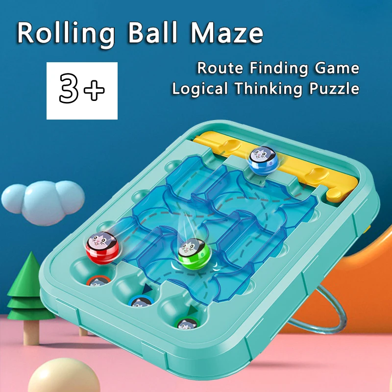 Plastic Rolling Ball Maze Puzzle Game for Kids