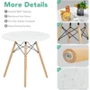 Modern 31.5" D Dining Table & 4 Dining Chairs with Solid Wood Legs, Dinette Table Set for Small Spaces Dining Room Restaurant 4
