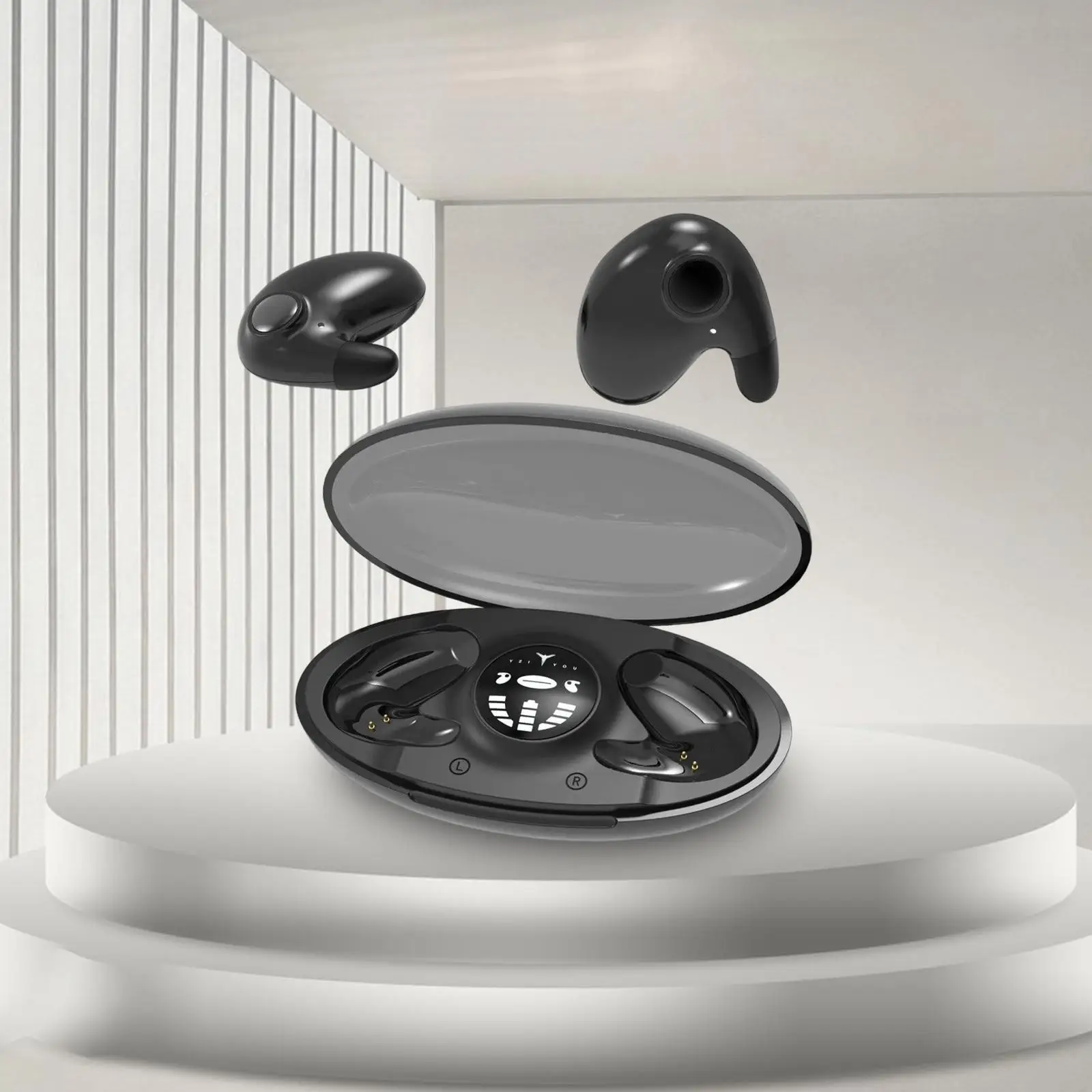 Mini in Ear Earphones IPX5 Waterproof HD Call Stereo Sound Wireless Earbuds Skin Color 5