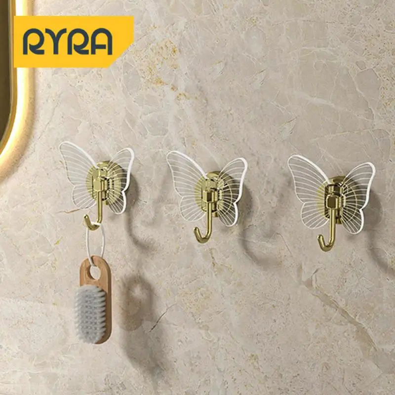 

Bathroom Hook Decorative Traceless Strong Adhesive No Drilling Easy Installation No Damage To Walls Space-saving Premium Quality