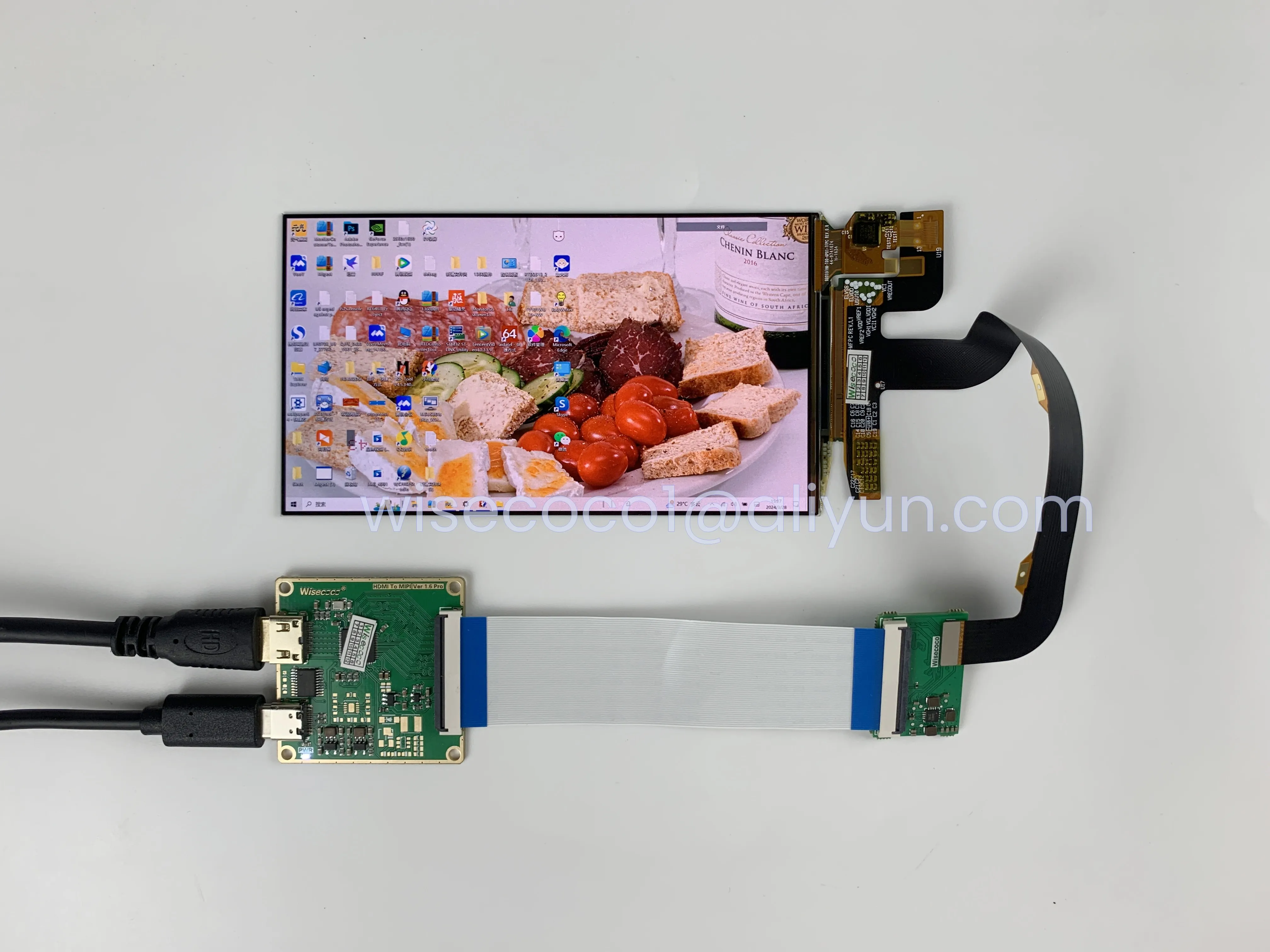 Wisecoco-módulo de Exibição Capacitivo Amoled Touch Screen In-cell Displays Mipi Placa Controladora 55 1920x1080 60hz - Imagem 6