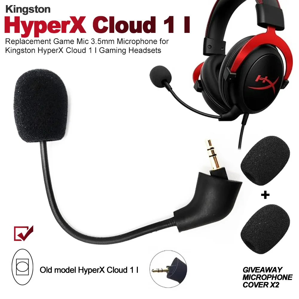 Kingston HyperX Series Cloud 123 III wireless bluetooth Replacement 3.5mm Noise Reduction Microphone Headphones Mic