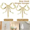 Luxury Bowknot Wall Hook Rack Solid Towel Holder for Bathroom Bedroom Living Room Kitchen Elegant Home Decor Accessory 5