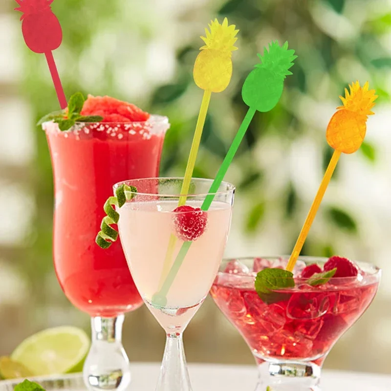 12pcs Pineapple Cocktail Swizzle Sticks Stirrer Coffee Wine Muddler Puddler Bar Tools Products Barware