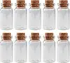 Lovely Small Bottle Tiny Clear Empty Wishing Glass Message Vial With Cork Stopper mini Containers 4