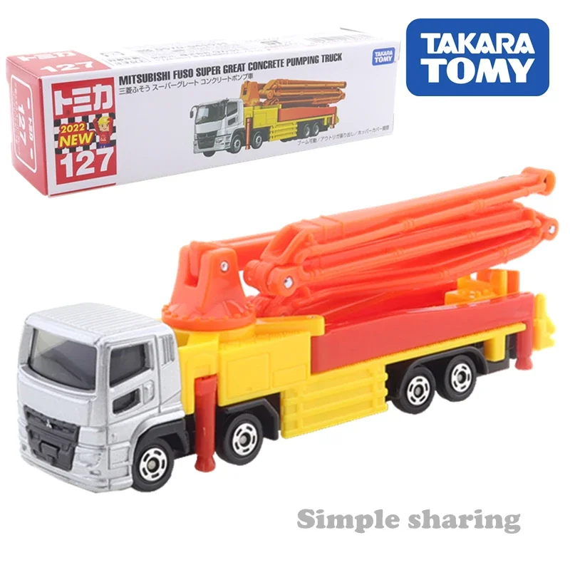 

Takara Tomy Long Type Tomica No.127 Mitsubishi Fuso Super Great Concrete Pump Truck Alloy Motor Vehicle Diecast Metal Model