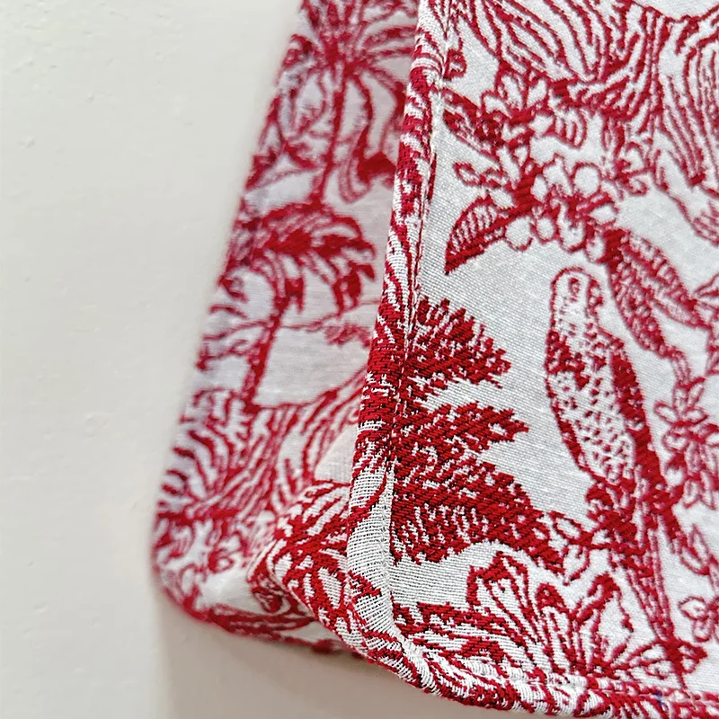 Große Kapazität Handtasche Leinen Baumwolle Blumenstickerei Retro exquisite Doodle Mode EinkaufstascheEinkaufstasche – Detail 5