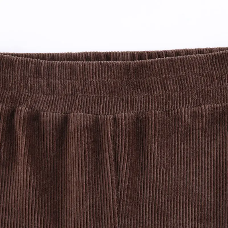 High Quality Threaded suede sexy slim trousers simple and comfortable solid color all-match casual pants for women harajuku old navy capris