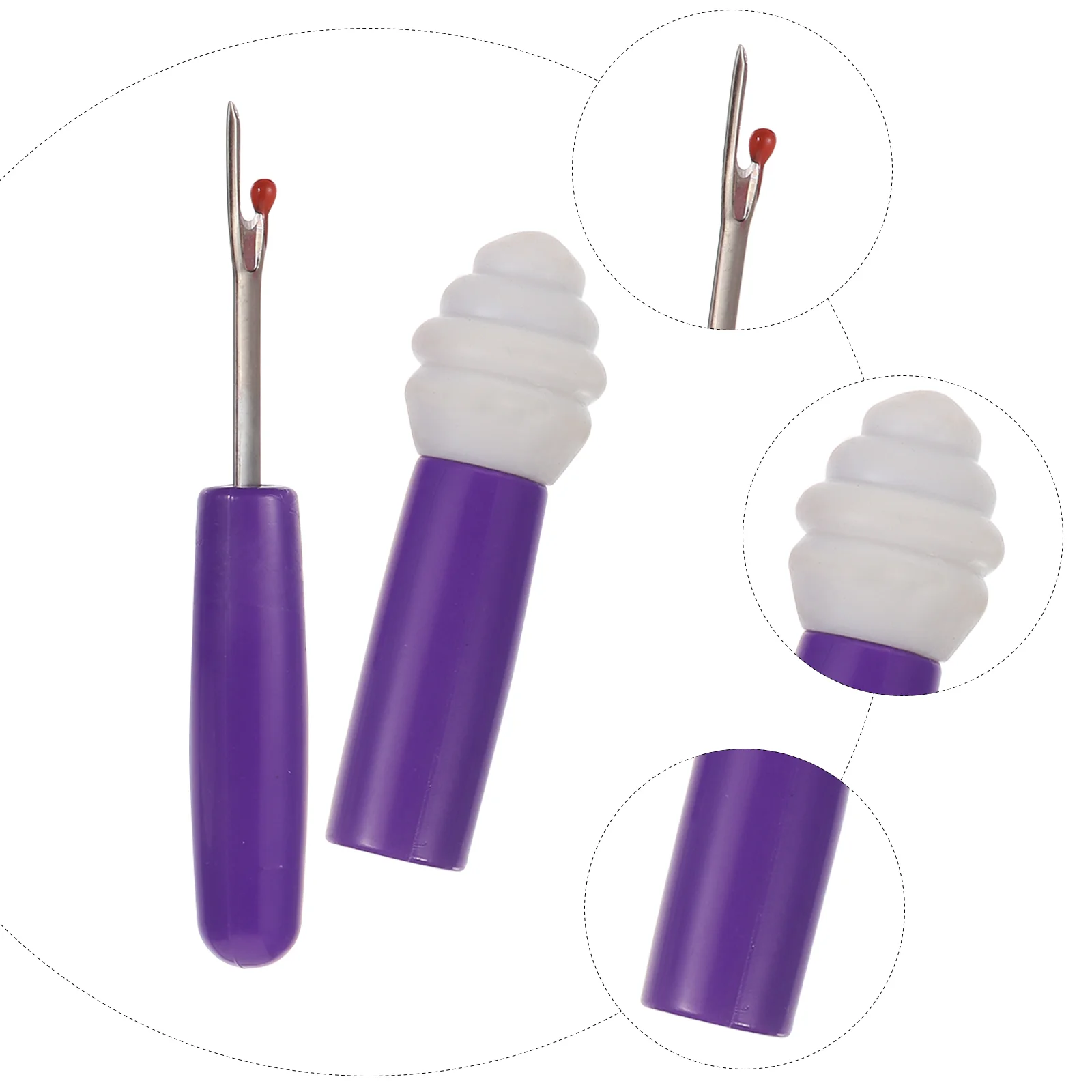 

2Pcs Sewing Seam Rippers Sewing Stitch Thread Crafting Removing Threads Seam Ripper Handle Sewing Stitch Thread for DIY Sewing