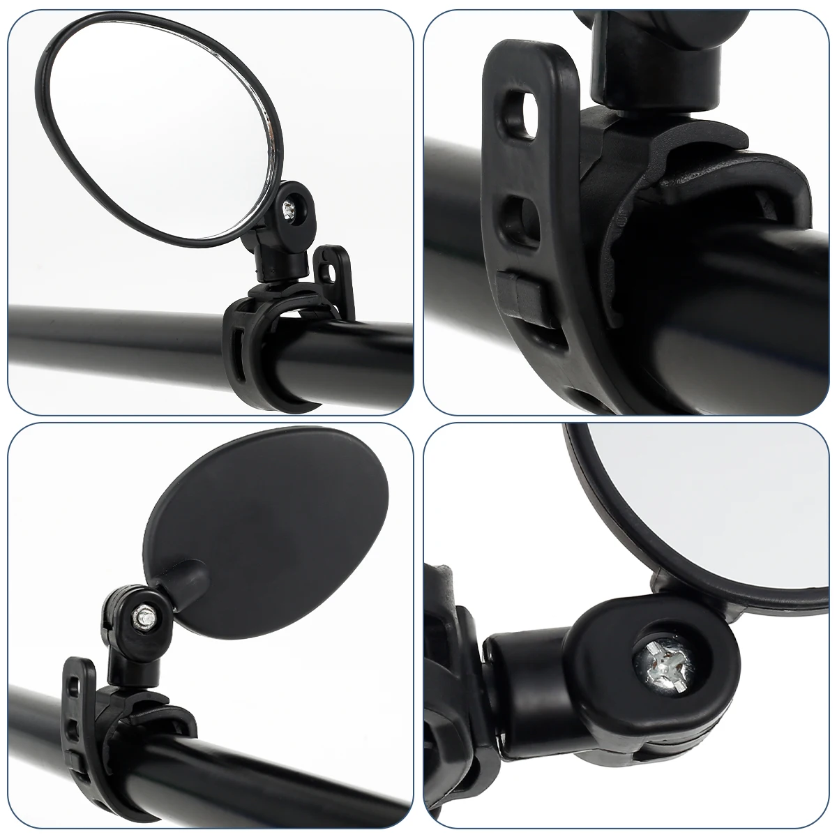 2/4Pcs Bicycle Rearview Mirror 360° Rotation Auxiliary Convex Mirror Handlebar Rearview Mount Cycling Bike Rear View Mirrors 6