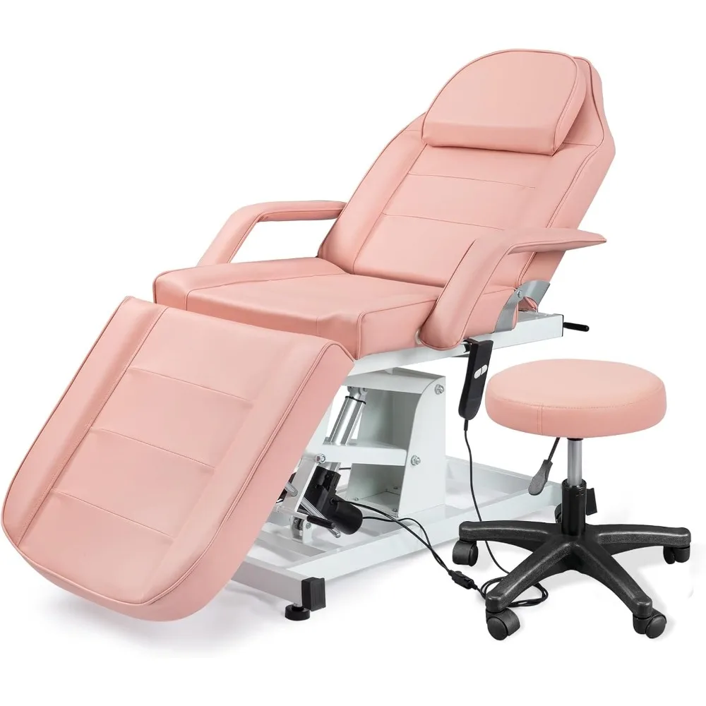 Electric Height Adjustable Salon Tattoo Chair Esthetician Bed, Multi-Purpose Facial Bed Chair for Barber Spa Beauty Salon