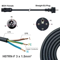 หัวต่อตัวเมียแบบ BC01พร้อมปลั๊กเสียบ AC สำหรับต่อสายไฟฟ้าพลังงานแสงอาทิตย์ไมโครอินเวอร์เตอร์ deye HMS envertech Tsun nep 2