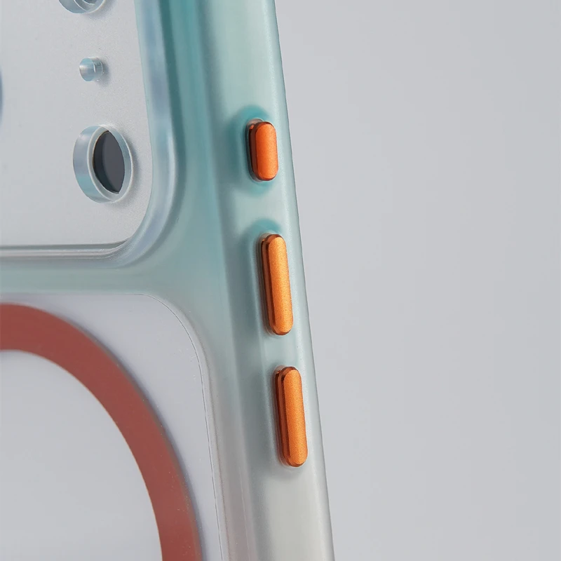 Magnetic Gradient Clear Hard Case with Wireless Charging