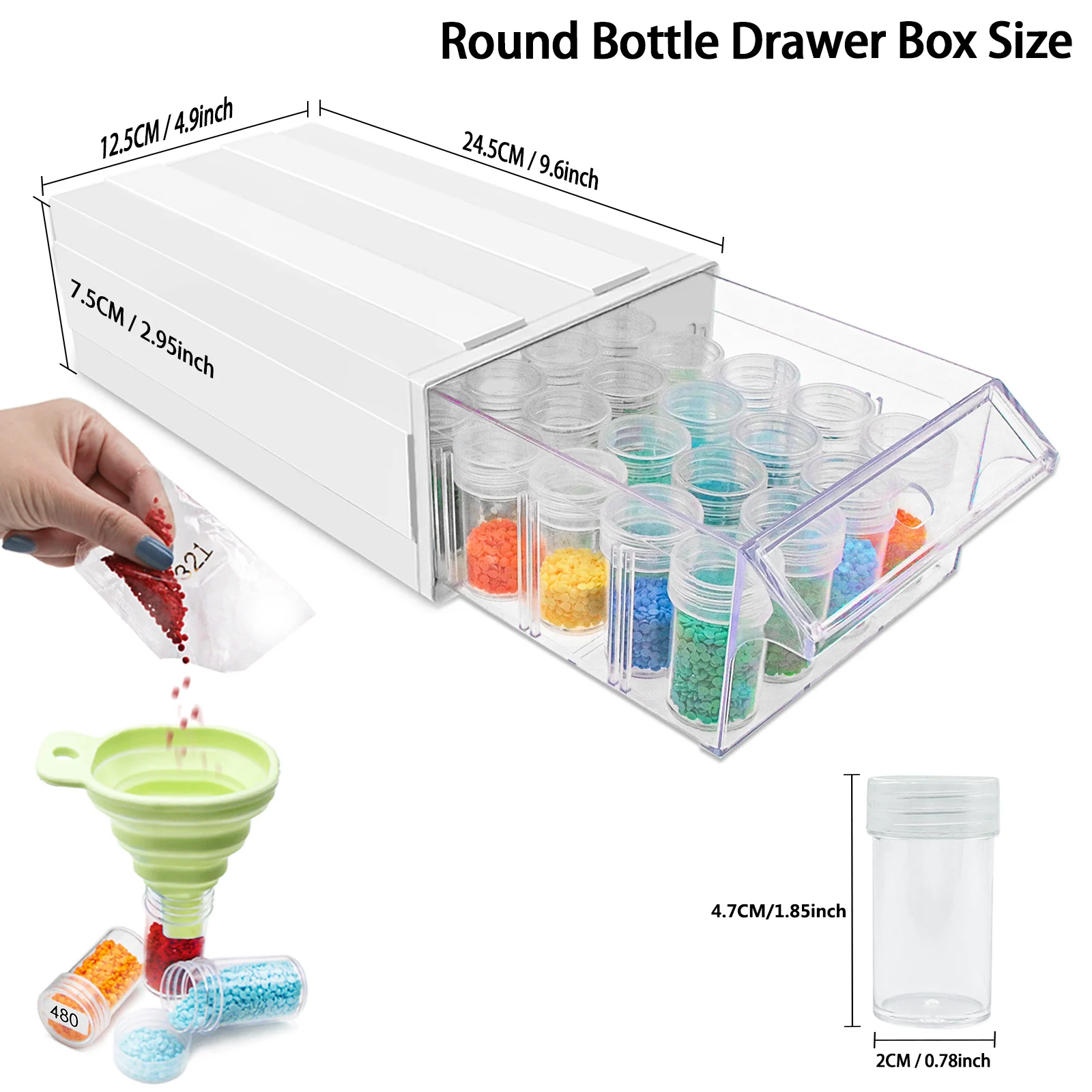 Stackable Storage Containers for Diamond Art (Round)