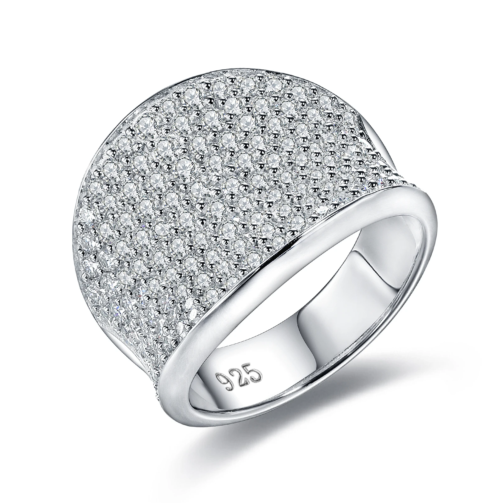 

SEASKY 925 Sterling Silver Moissanite Rings for Women 2.2 ct D Color Half Eternity Sparkling Wedding Diamond Ring Fine Jewelry