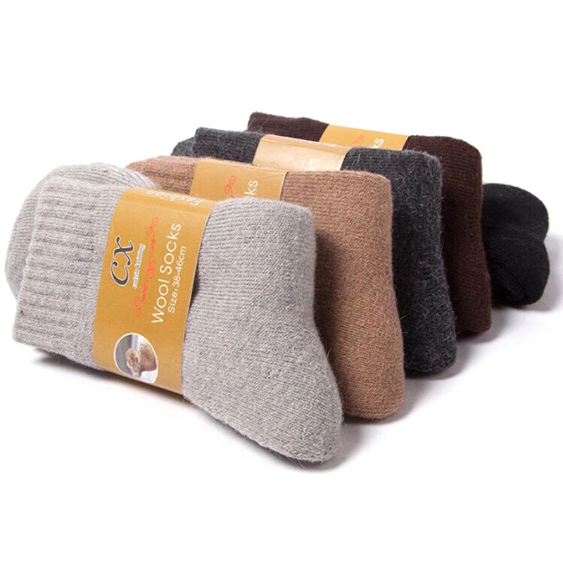 

2023 New Winter Super Thicker Warm Socks Wool Male Men Women Socks Solid Socks Merino Wool Socks Against Cold Snow Terry Socks