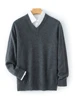 Classic 100% Cashmere Sweater Men V-neck Basic Pullovers Spring Autumn Winter Warm Comfy Cashmere Knitwear High Quality Tops ﻿ 5
