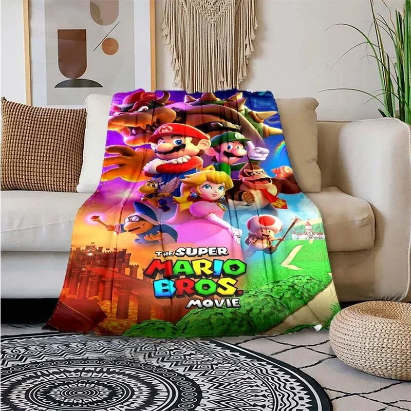thumbnail image 1 of Manta con estampado de Super Mario, ligera, para sala de estar, dormitorio, habitación de niños, cálida, regalo de Navidad, 1 of 5