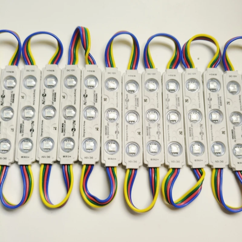 20Pcs Samsung Chip SMD 5050 3LEDs/pcs RGBW Module Lighting 12V IP68 Waterproof RGB Led Modules Ultra Bright Sign Strip Backlight