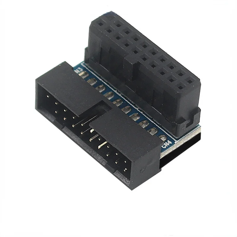 USB 3.0 19 Pin 20pin Male To Female Extension Adapter Up Down Angled 90 Degree for Motherboard Mainboard