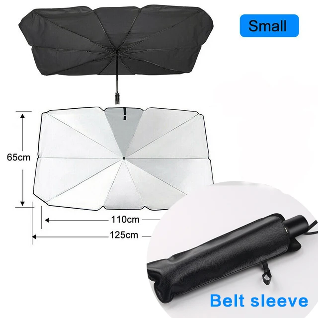 Pare-soleil de voiture style parapluie, pare-soleil avant en verre, tissu  d'isolation thermique, pare-brise de voiture - AliExpress