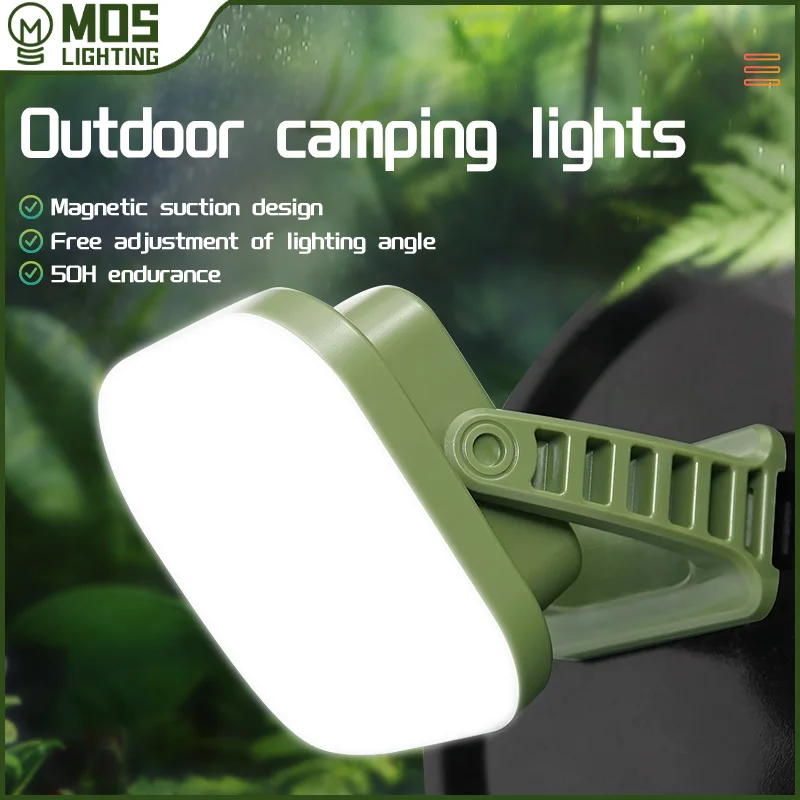 MOSLIGHTING LED Outdoor Camping Light SOS Rechargeable Magnetic Work Lamp 9000mAh Floodlight IP65 Waterproof Oortable Flashlight