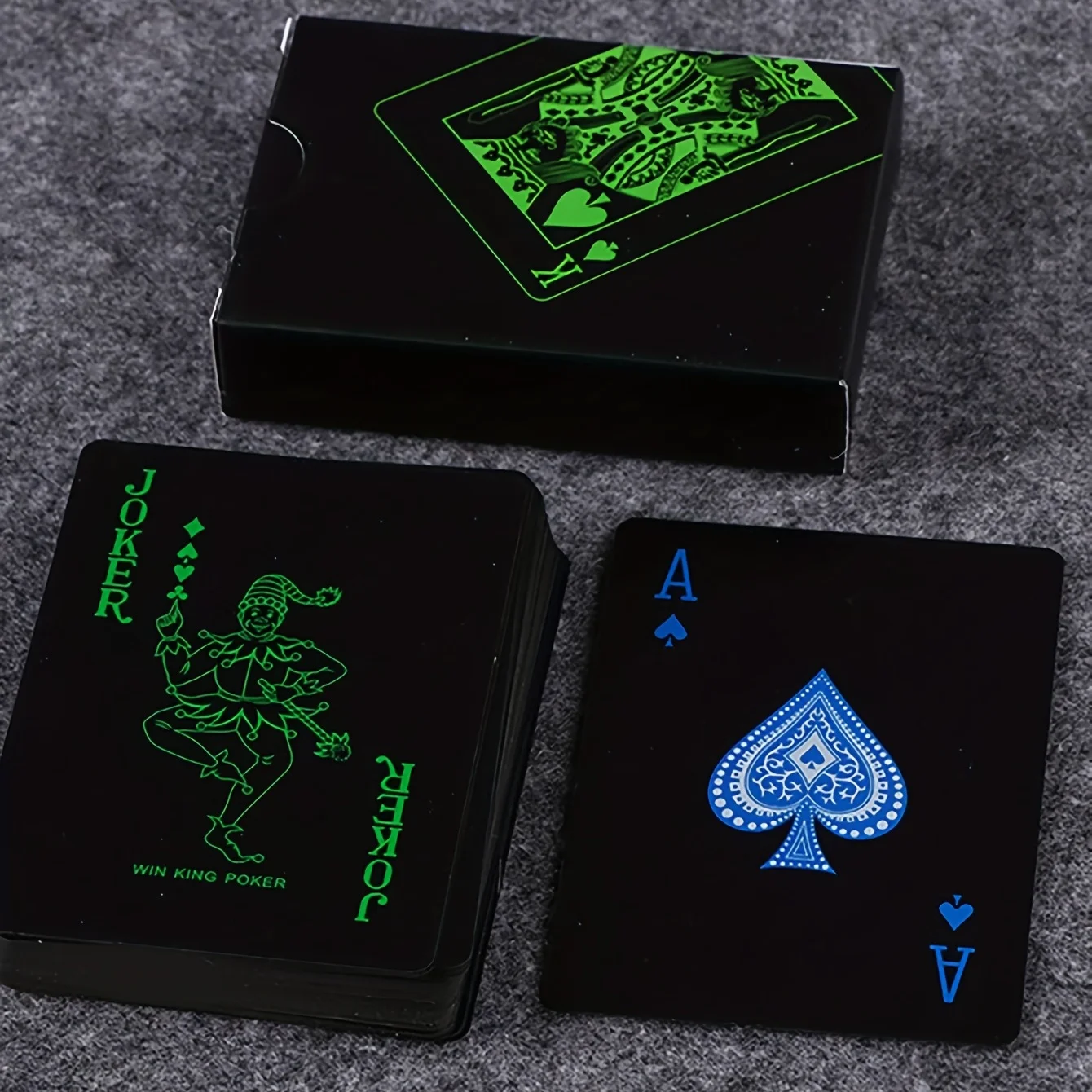 54pcs Cardwaterproof Black Matte Playing Card PVC