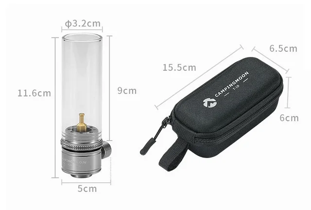 Campingmoon Lanterna A Gas T-1 - Lampada Da Campeggio Gassificazione, Custodia Legno, Isobutano (Carburante Non Incluso) - Foto 8