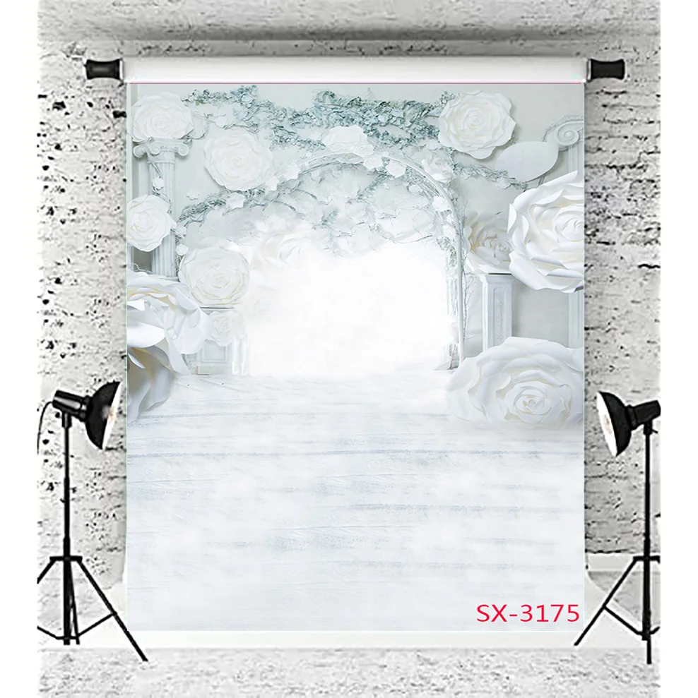 

Photorealistic Fabric Valentine's Wedding Dress Landscape Backdrop Beautiful Flower Wall Background Photography Prop XH-11