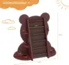 Brown Bear Kids Bookshelf Sling Toddler Bookcase 5-Tier Montessori Baby Book Rack Children Toy Storage Organizer Wood Display 3