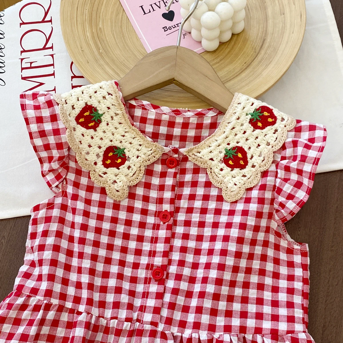 51166-937b59.jpg Girls Plaid Dress (Vintage Collar Design)
