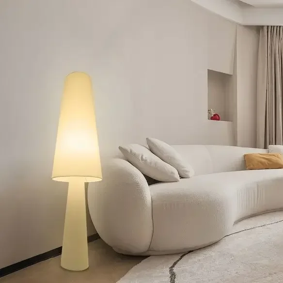 Nordic Minimalist Floor Lamp Wabi-Sabi Art Fabric Lampshade Fixture Living Room Sofa Corner Bedroom Bedside Decor Standing Light