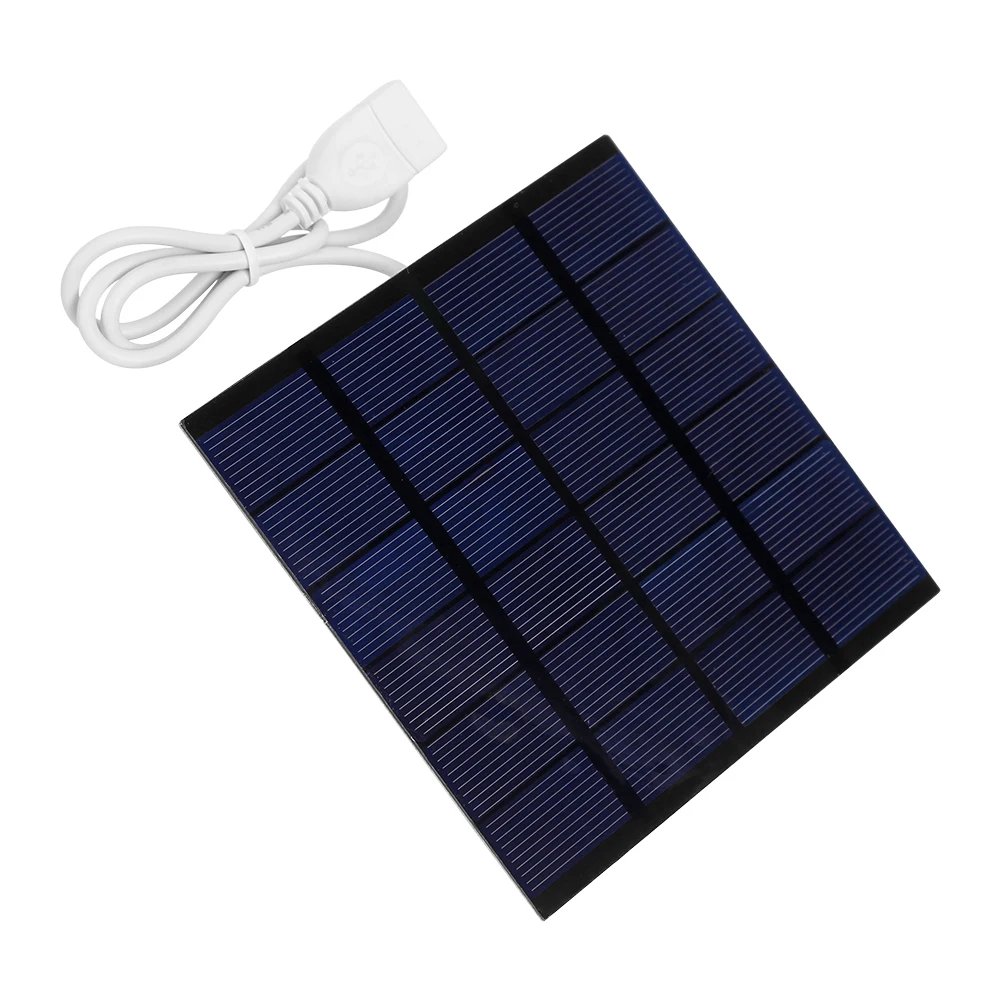 Outdoor Travel USB Polysilicon DIY Solar Panel for Light Mobile Phone Battery Solar Cells Car Yacht Battery Charger
