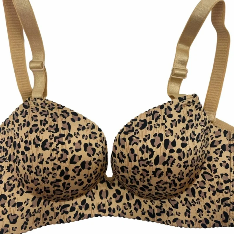 Silky Fabric Sexy Bra Wire Free Bralettes Underwear Women Smooth Leopard  Lingerie Push Up Soutien Gorge Breathable Absorbent - AliExpress