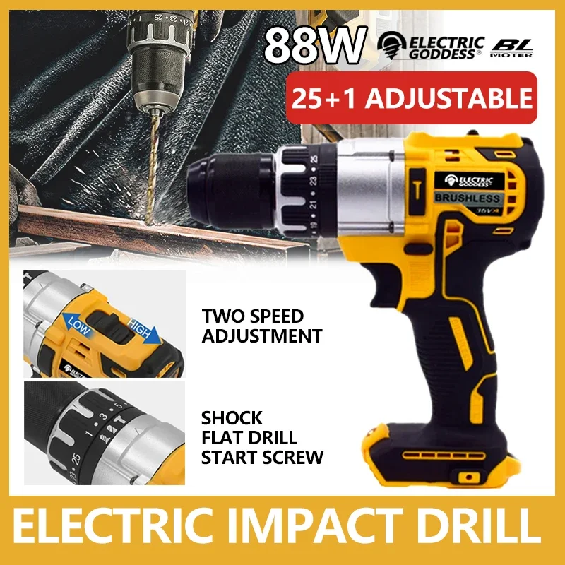 

Electric Goddess DCD792 18V Cordless Small Electric Drill/Driver 20V Brushless Compact Screwdriver for Dewalt Battery Power Tool