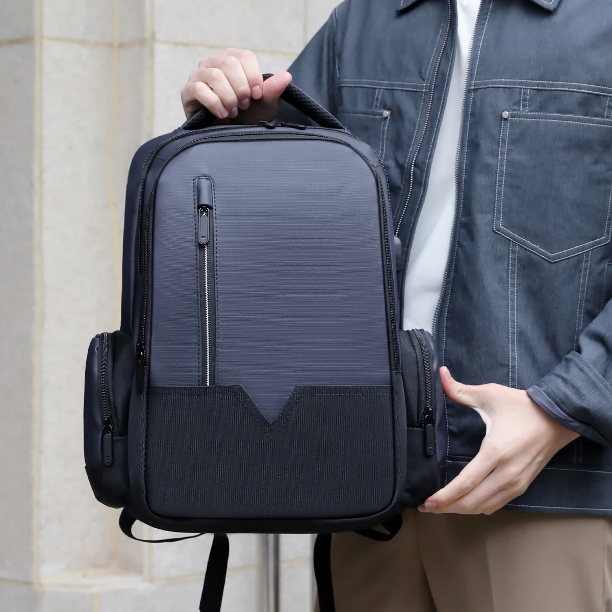 Backpack Men's Casual Large-Capacity Travel Bag Computer Backpack Junior High School and High School College Student Bag Lightweight Commuting Boarding Storage