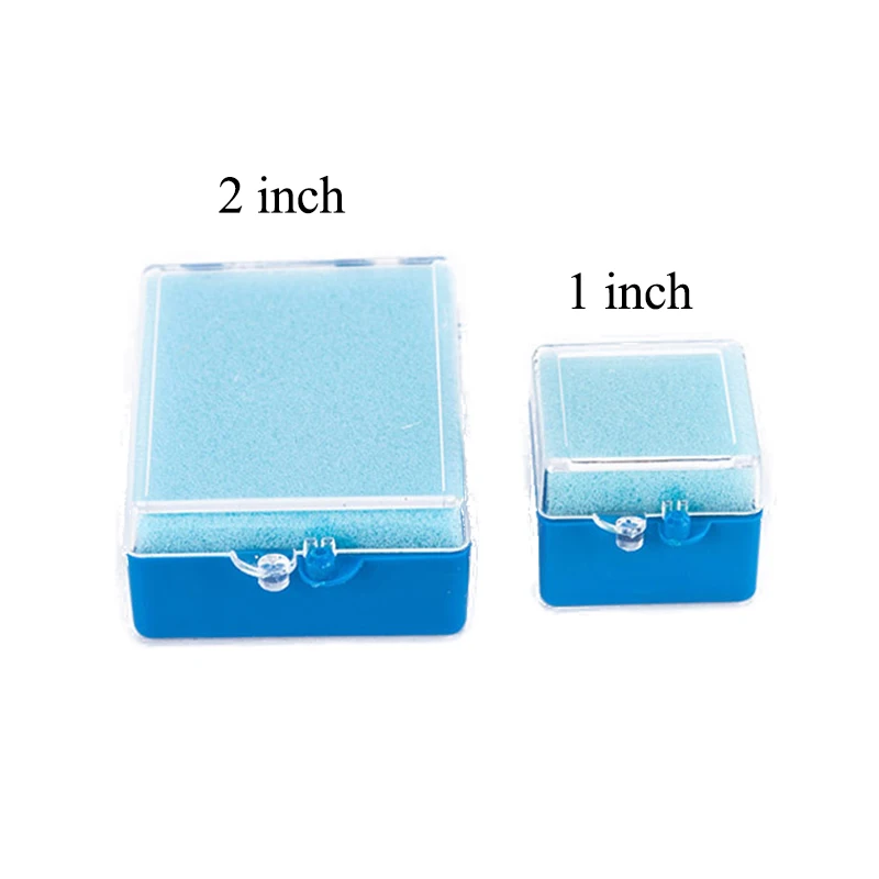 

100Pcs 2Inch Dental Blue Plastic Box with Sponge Teeth Retainer Case