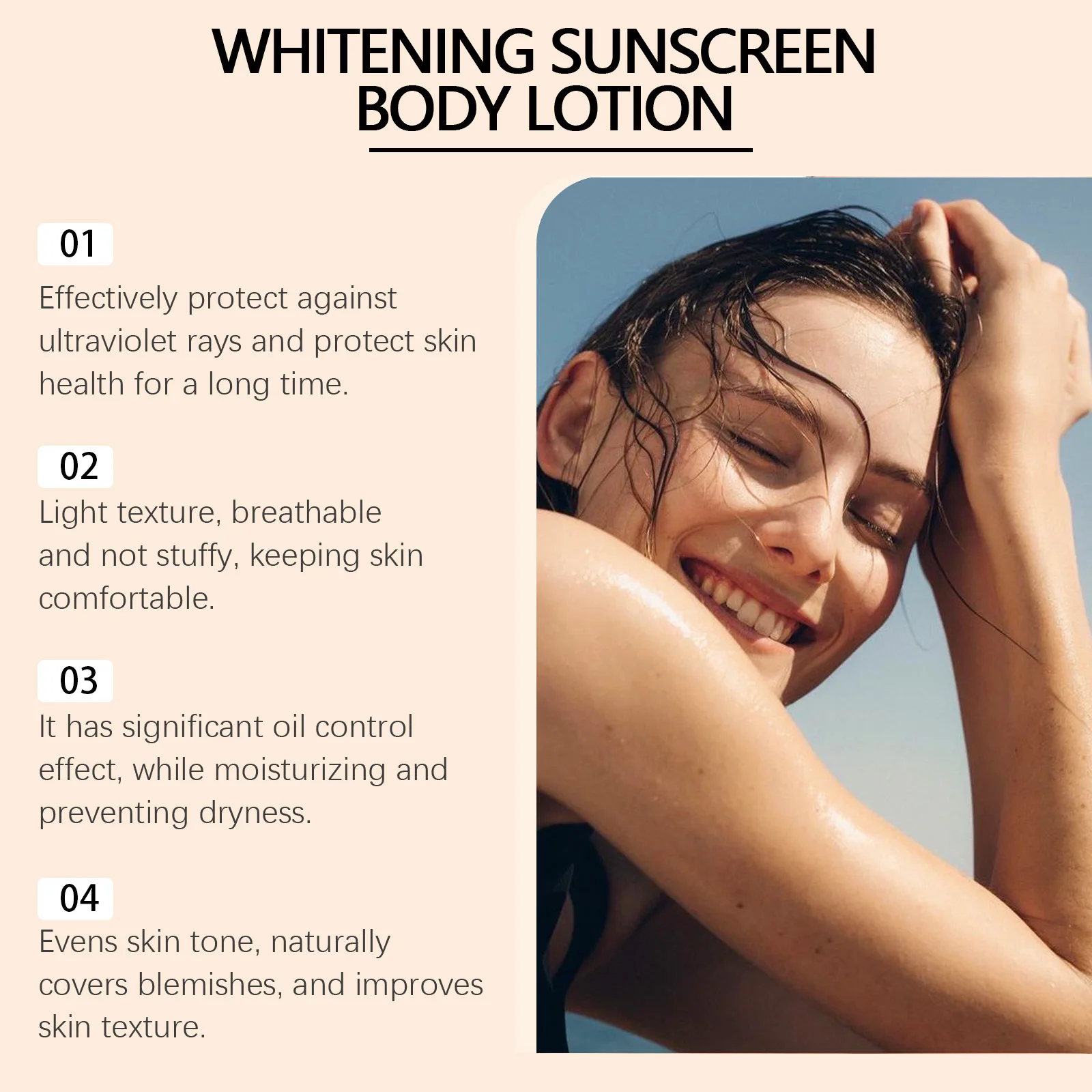 Body Sunscreen Whitening Sun Cream Sunblock Skin Protective Cream Oil Control Anti Sun Facial Protection Spf30 Moisturizer