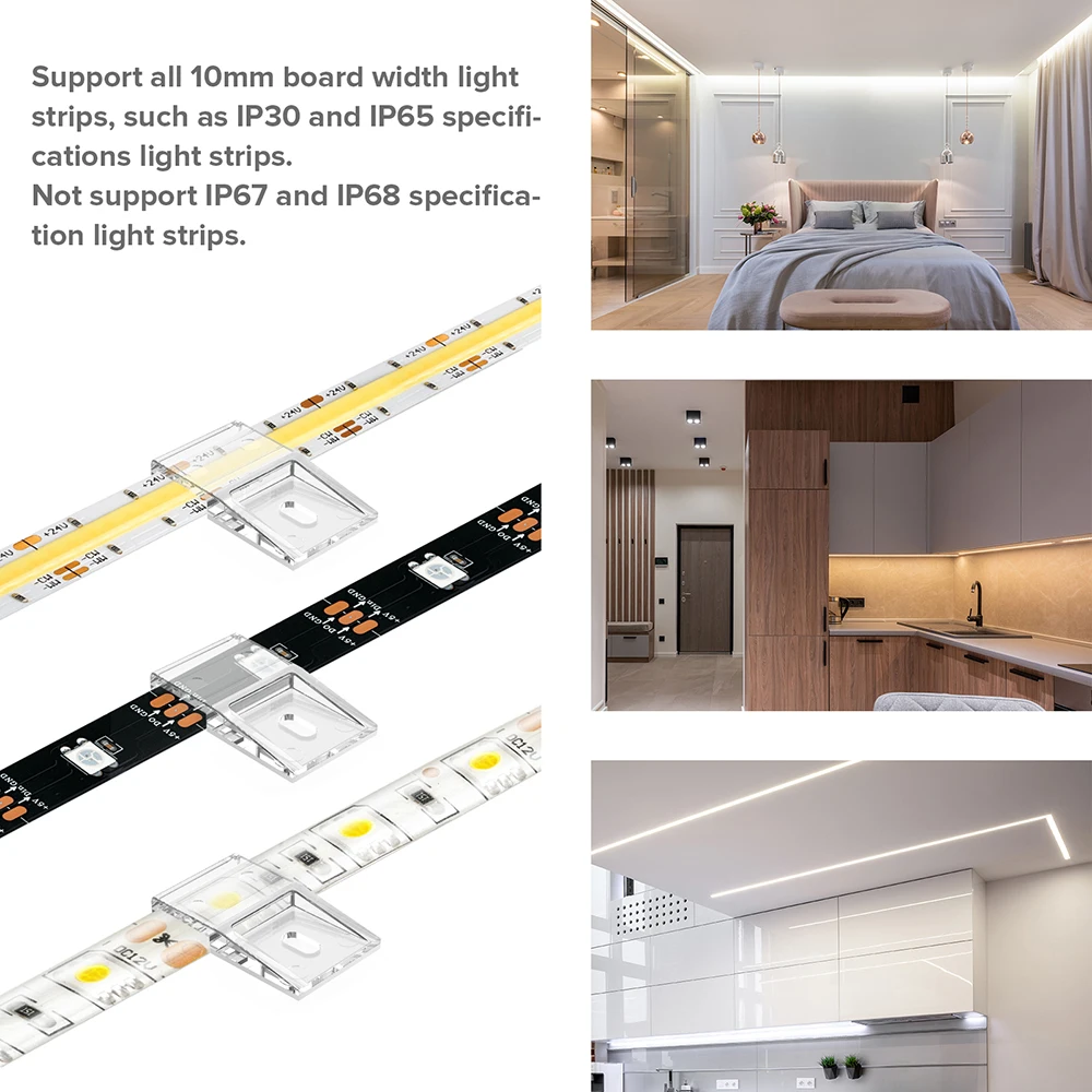 10mm PCB LED Light Strip 10 Pcs Clip with Screw for WS2812B WS2811 FCOB COB SK6812 RGBW Wire Bundle Holder Tie Mount Connectors