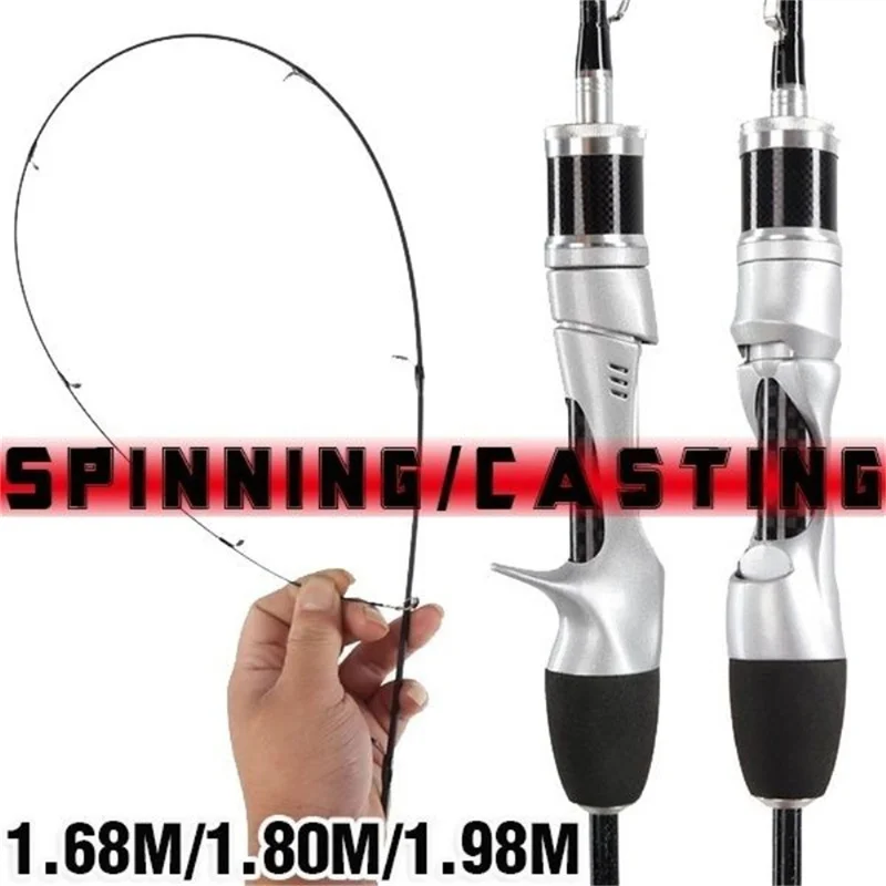 

Fishing Rod Lure Carbon 2Sections Lure UL Super Soft Light Solid Spinning/Casting for Horsemouth Fishing Pole Feeder Jigging Rod