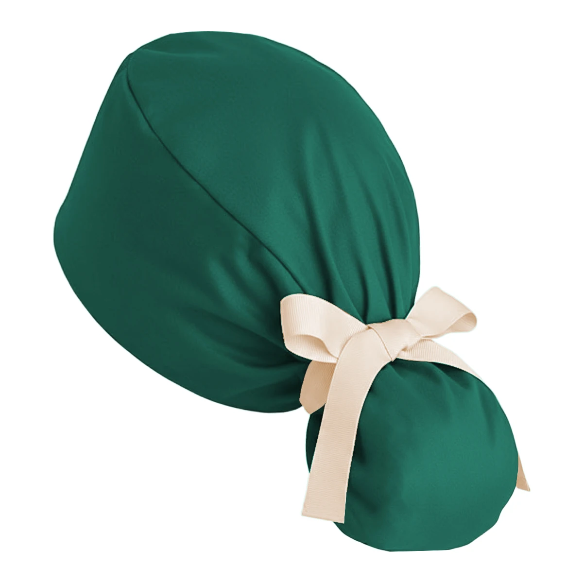 Satin Lined Silky Green Scrub Cap