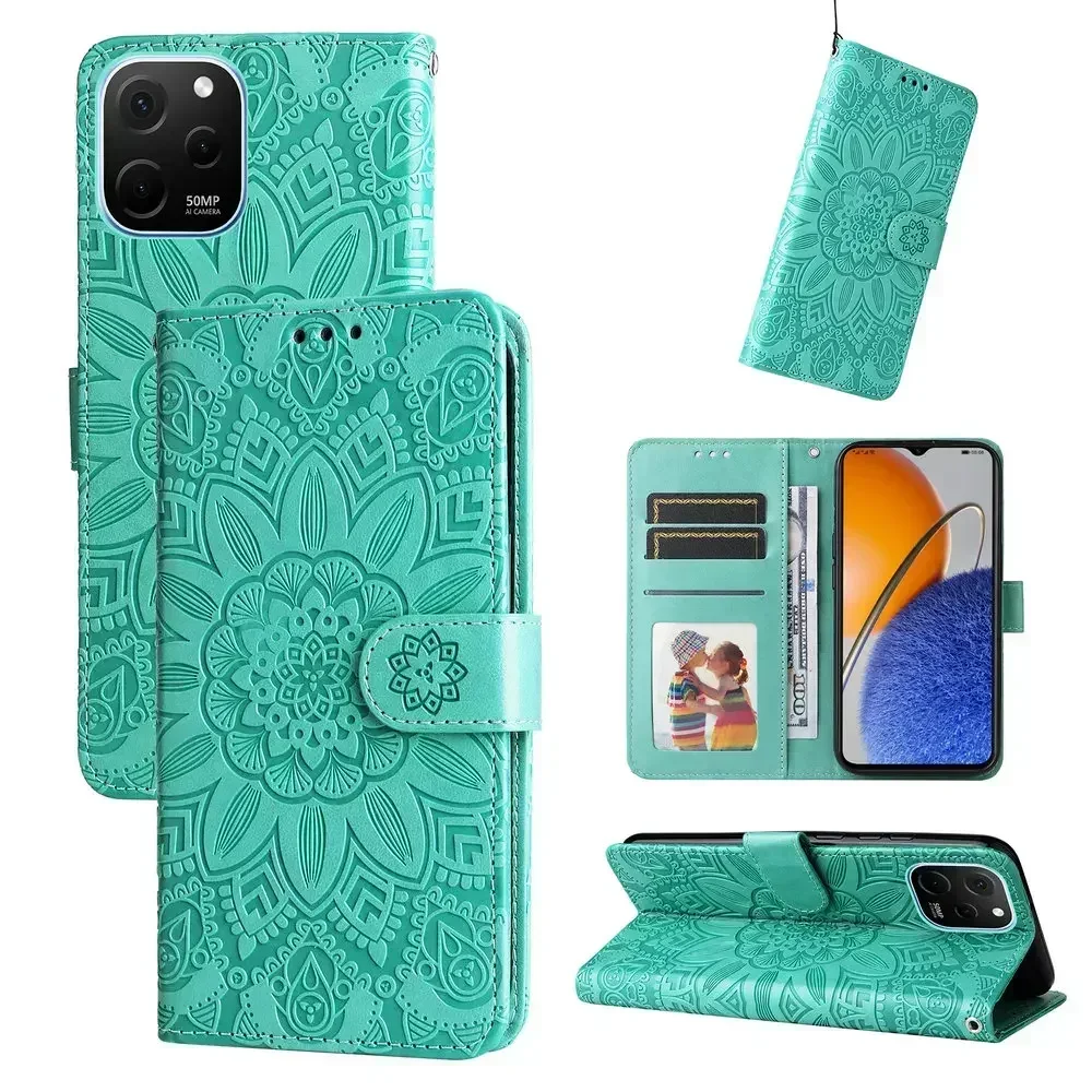 Luxury Retro Leather Wallet Case - Full Cover Book Holder