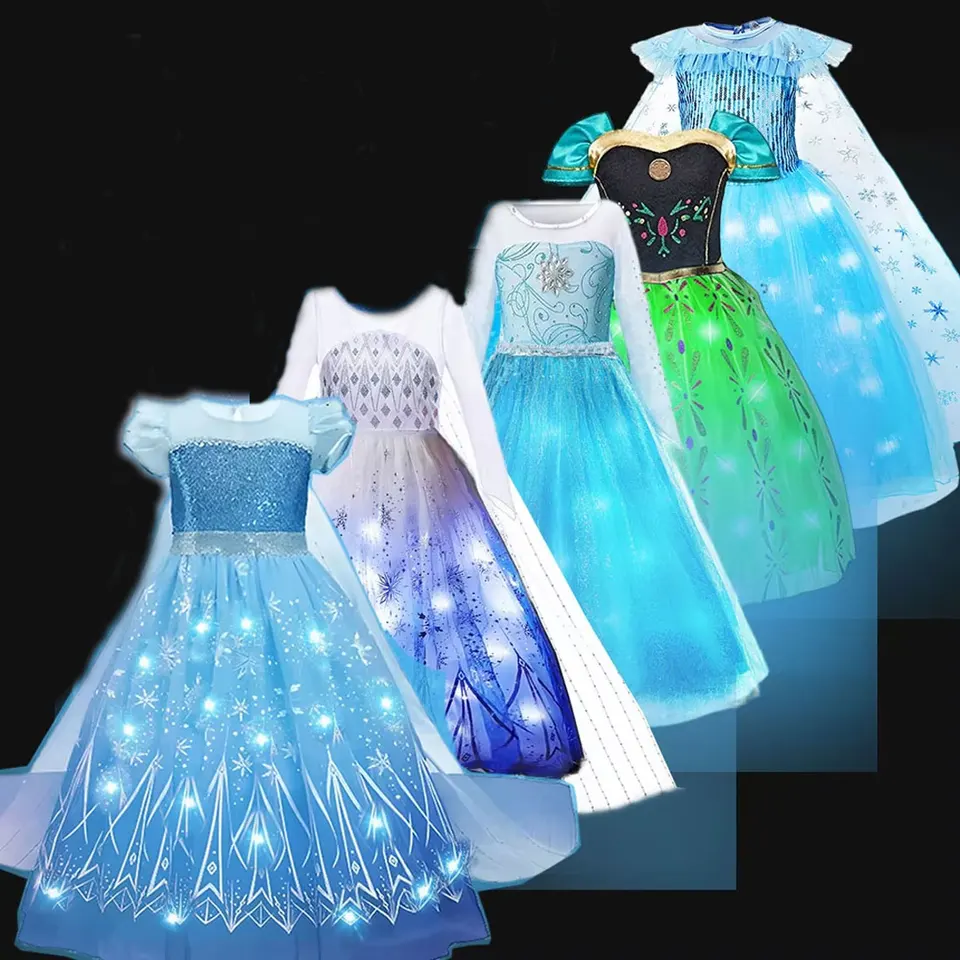 princess elsa light up dress Amazon.com: G.C Girls Light Up Costume Dress Princess Dress Up Clothes with Cape Toddler Kids Wig Crown Halloween Cosplay (1003 Years) : Clothing, Shoes & Jewelry