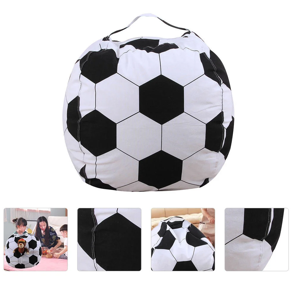 

Football Storage Bag Kids Bean Chair Cover Toys Organizing Beanbag Covers Stuffed Animal