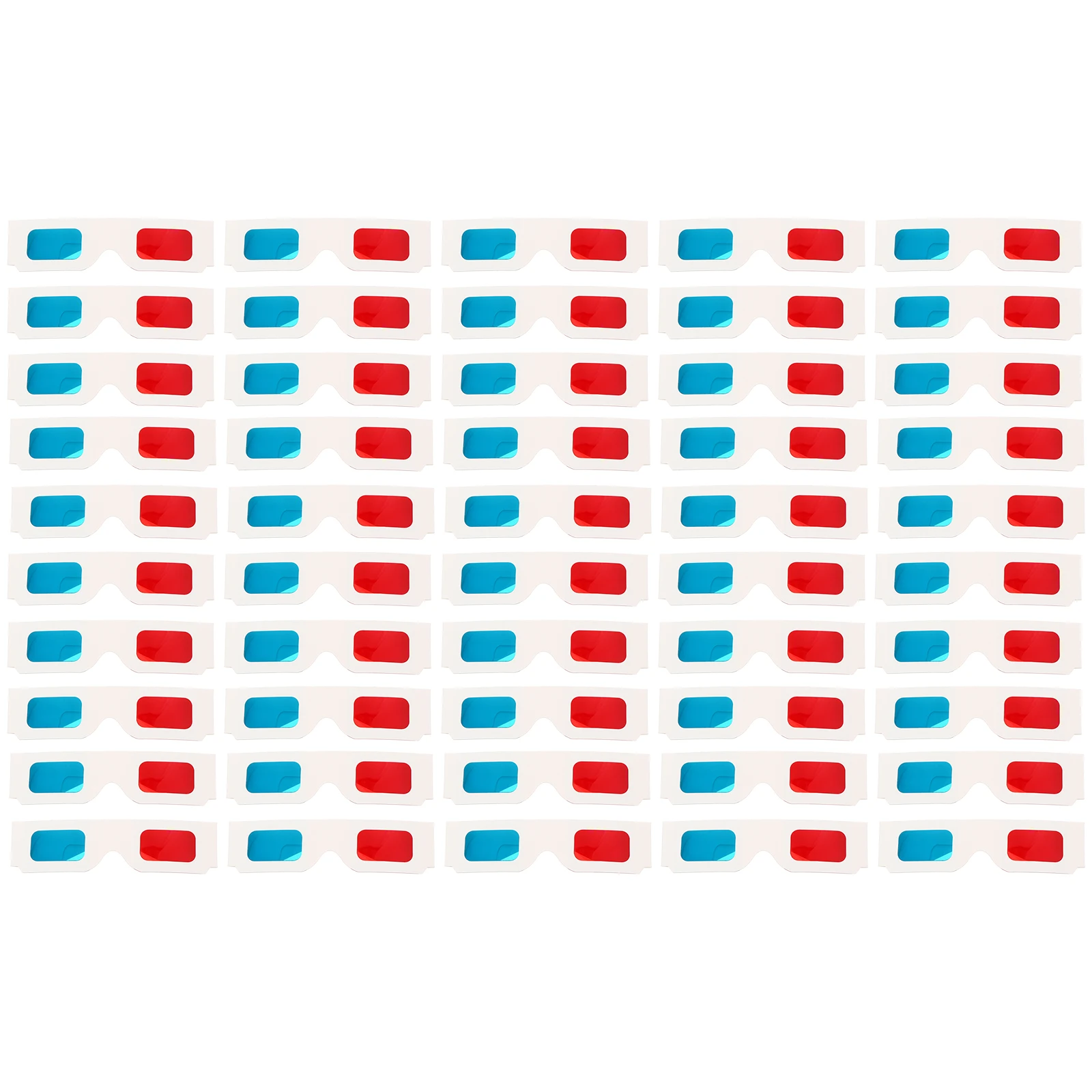 100Pcs 3d Sunglasses 3D Cardboard Googles Movie Anaglyph Glasses 3D Anaglyph Glasses Cardboard