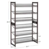 SONGMICS 6-Tier Shoe Rack Storage, Metal Shoe Organizer Stand for Garage, Entryway, Set of 2 3-Tier Stackable Shoe Rack Shelf 6