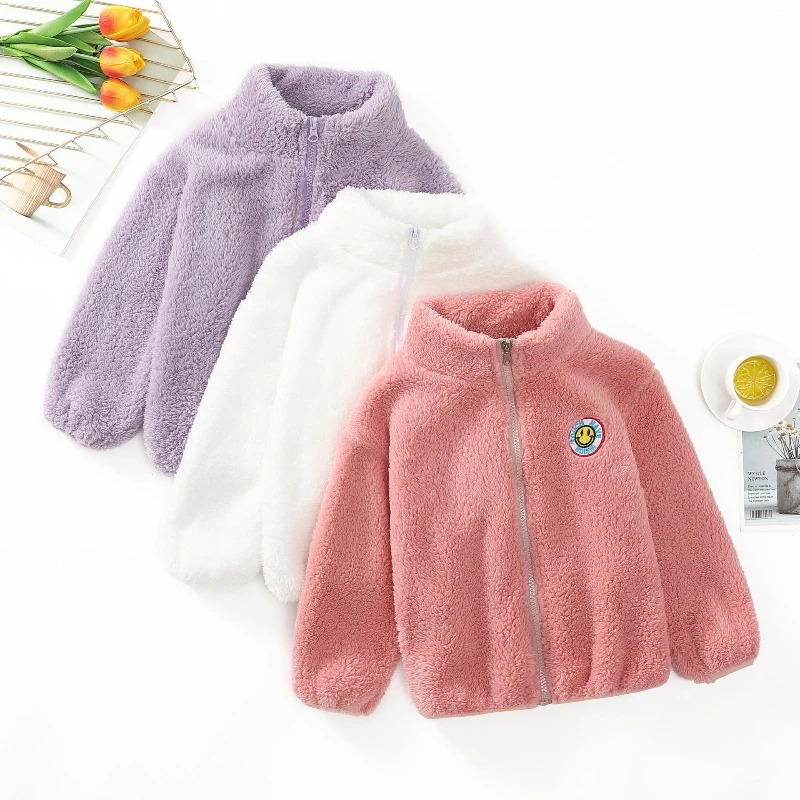 

Double-sided Velvet Children's Coat Autumn and Winter New Children's Clothing Plus Velvet Padded High Collar Cardigan Baby Coat