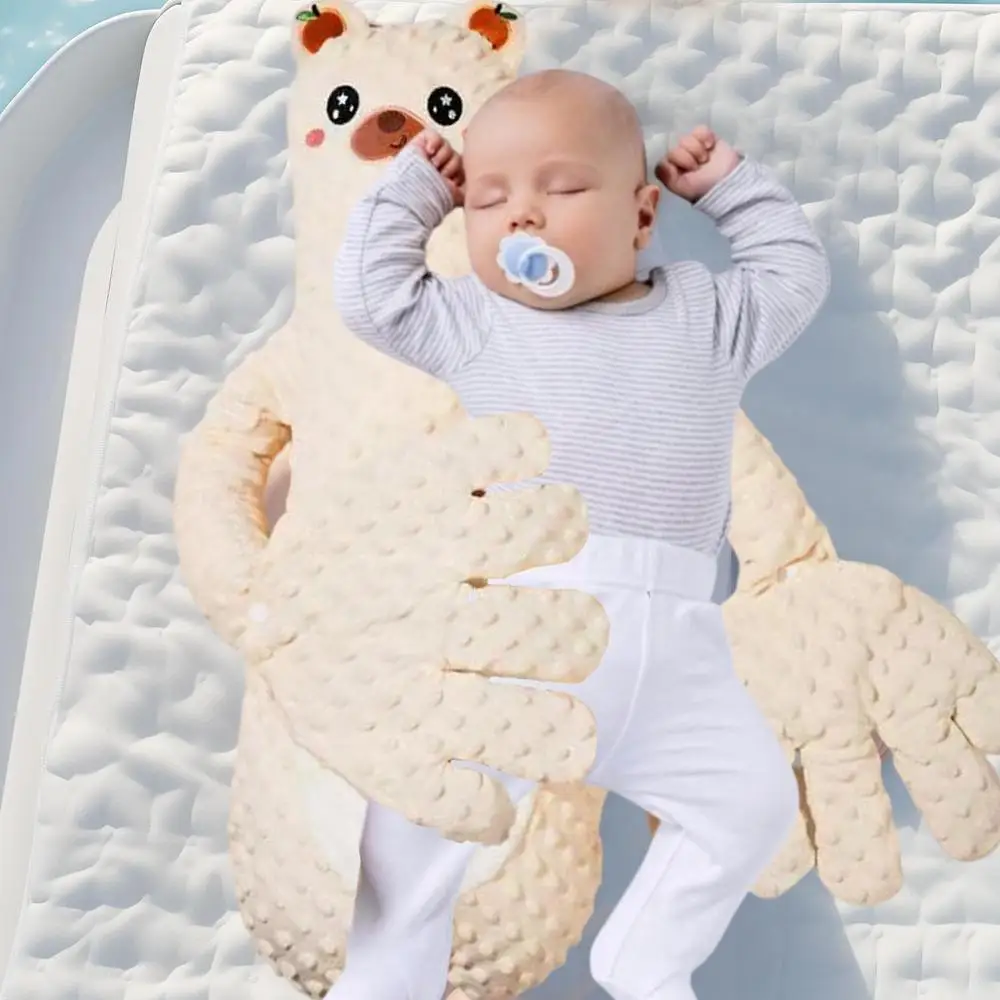 Baby Patting Sleeping Toy Bear Pat Pillow Adjustable Baby Patter Cute Cartoon Soother Red Bean Filling for Anti-Frightening Toy