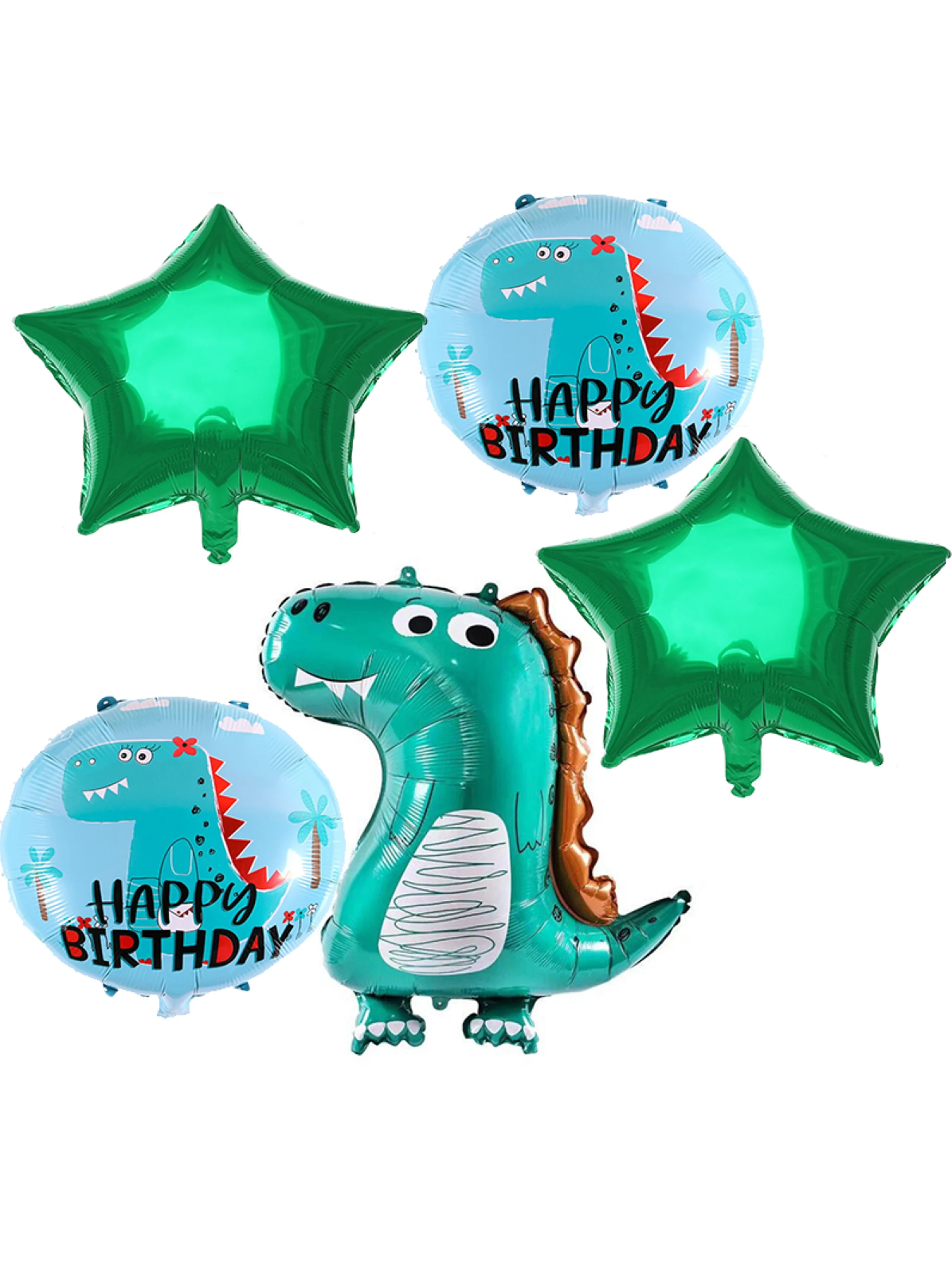 

5pcs New Dinosaur Theme Aluminum Film Balloon Set Tyrannosaurus Rex Party Baby Birthday Decoration Cartoon Balloon